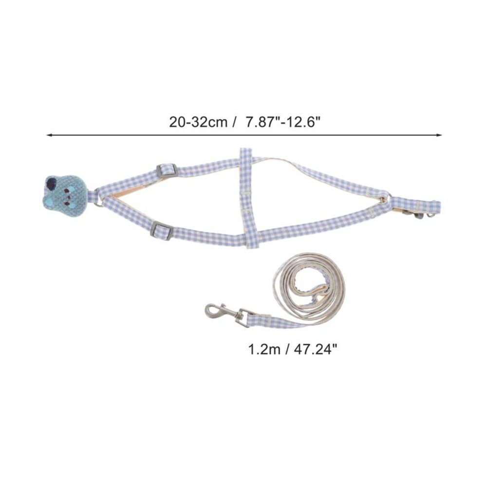 Durable Plaid Rabbit Pet Leash Kit Small Blue - Picture 4 of 6
